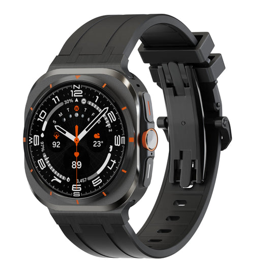 Luxury AP Butterfly Buckle Silicone Band For Galaxy Watch 7 Ultra/8 Ultra