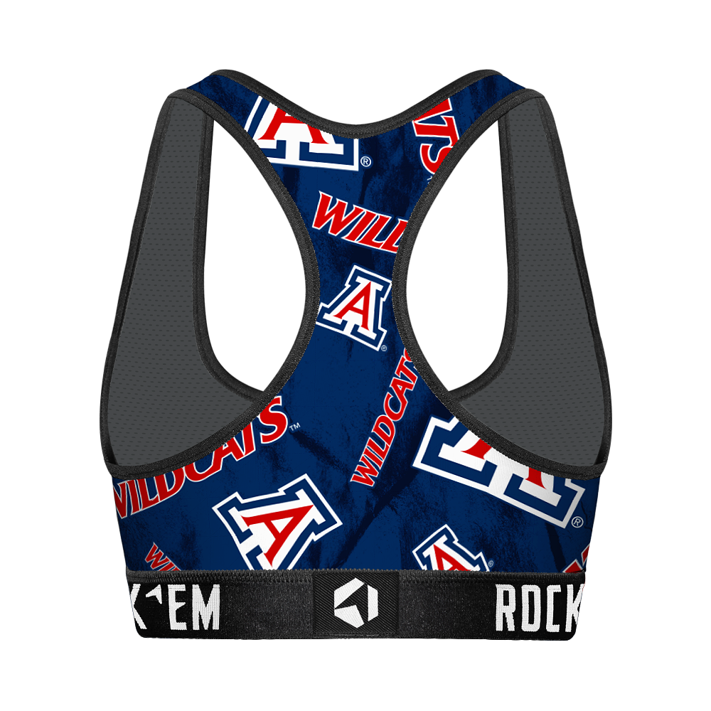 Women's Sports Bra - Arizona Wildcats - Logo All-Over