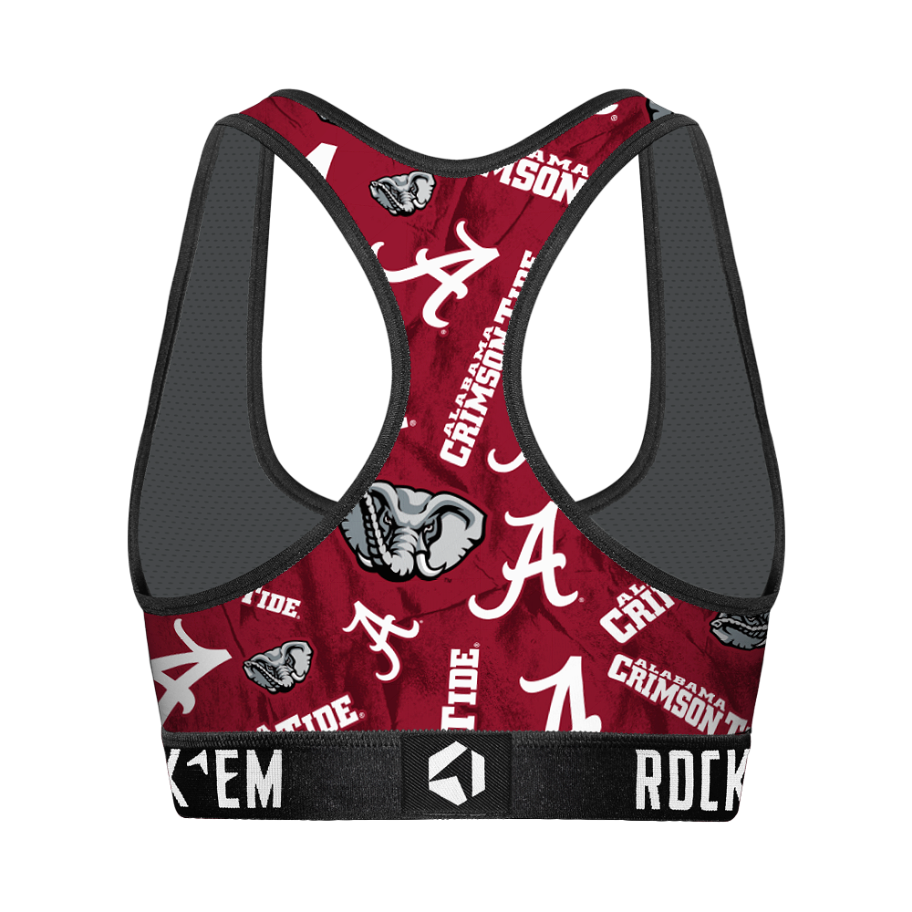 Women's Sports Bra - Alabama Crimson Tide - Logo All-Over