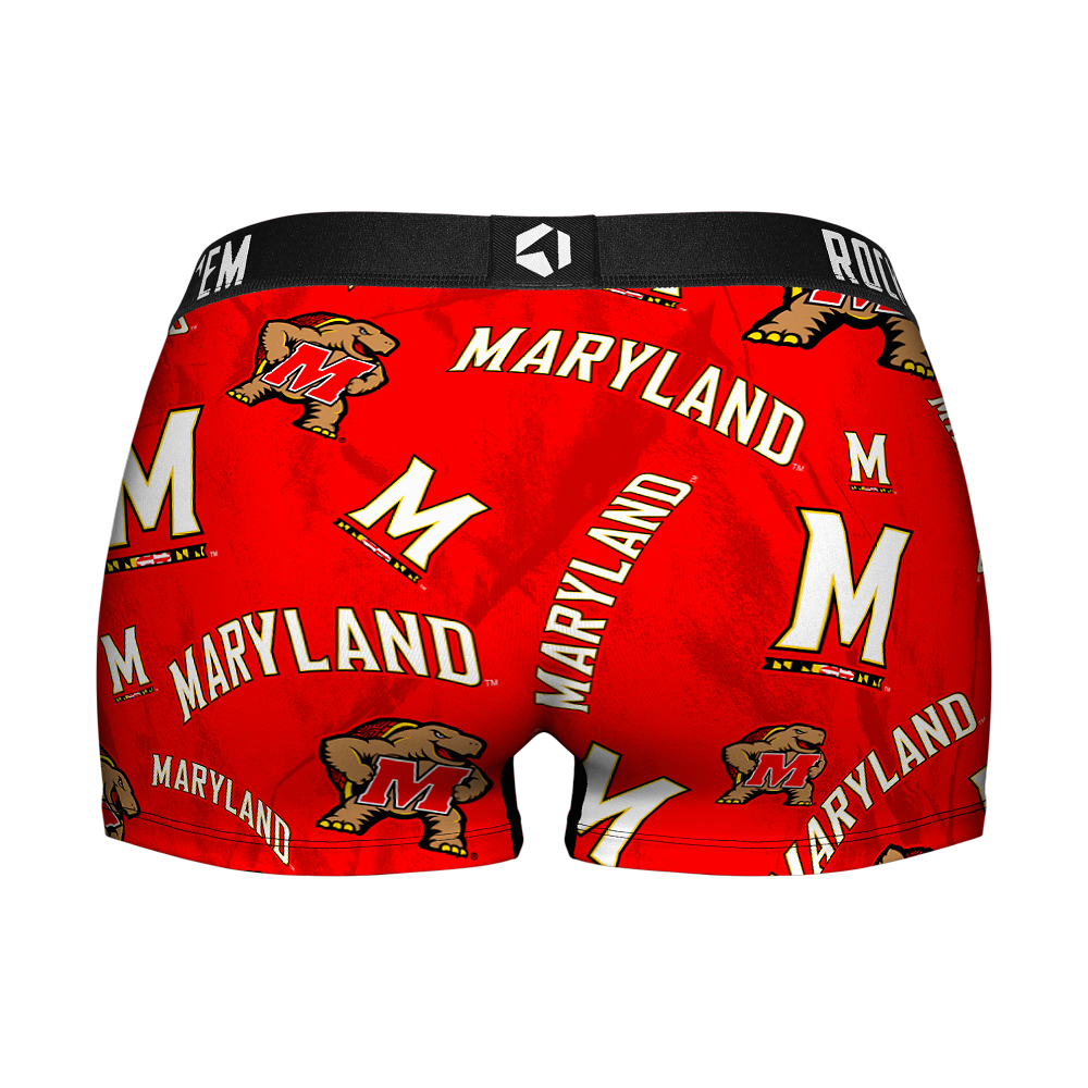Women's Boy Shorts - Maryland Terrapins - Logo All-Over
