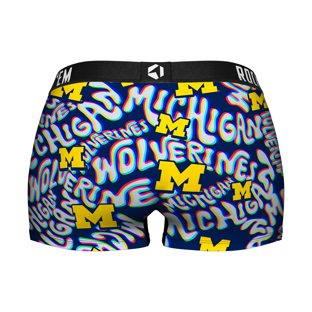 Women's Boy Shorts - Michigan Wolverines - Twisted Wordmark