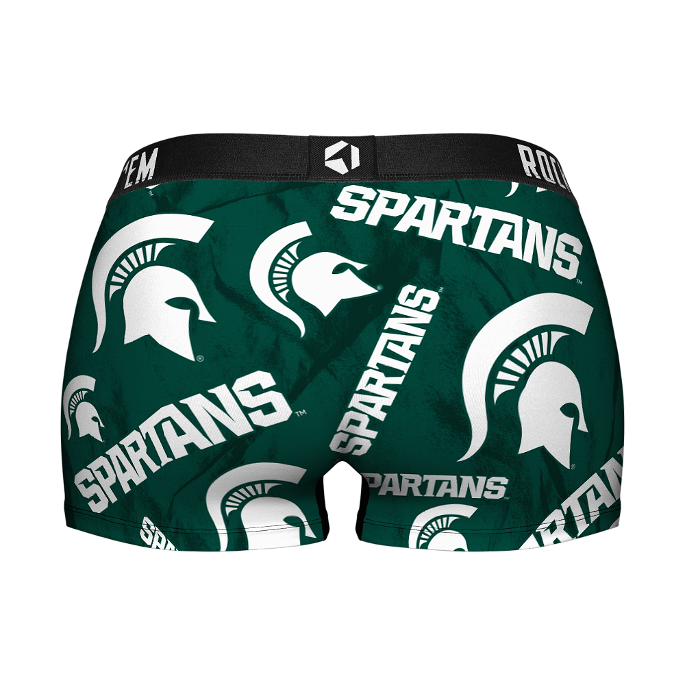 Women's Boy Shorts - Michigan State Spartans - Logo All-Over