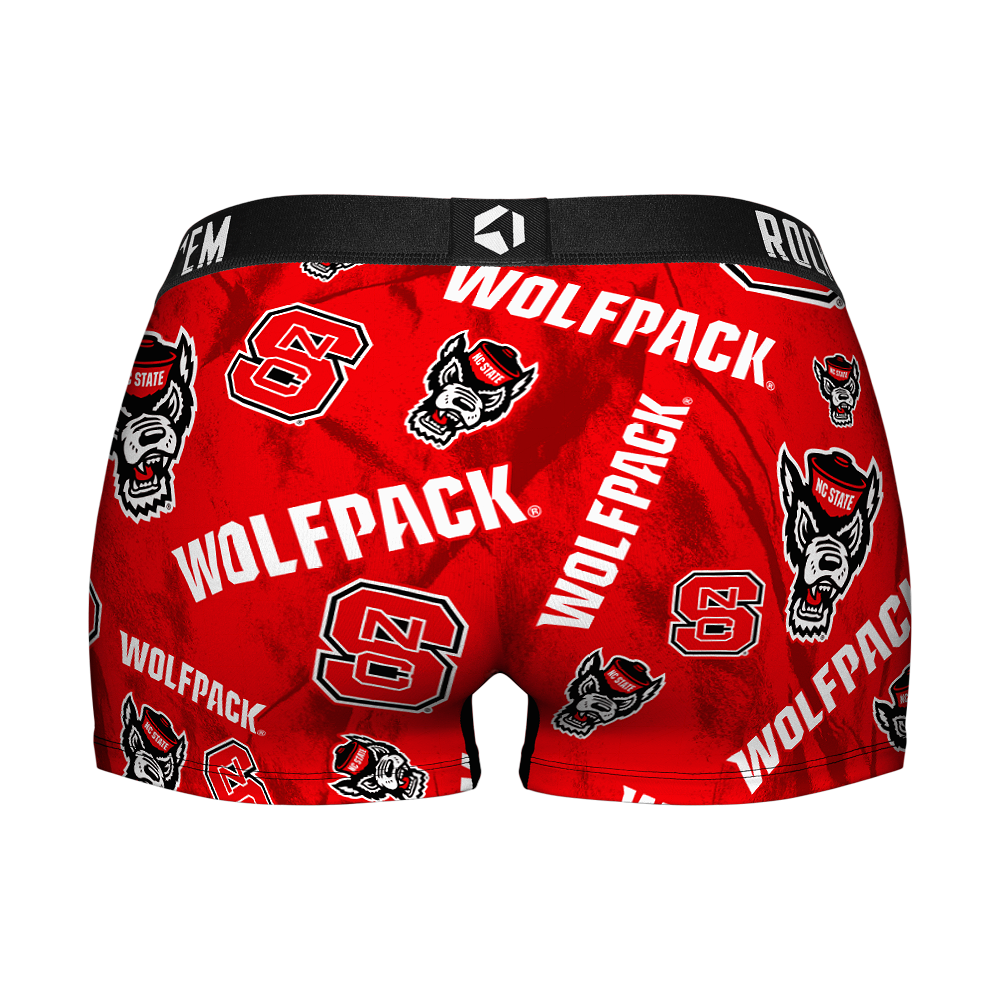 Women's Boy Shorts - NC State Wolfpack - Logo All-Over