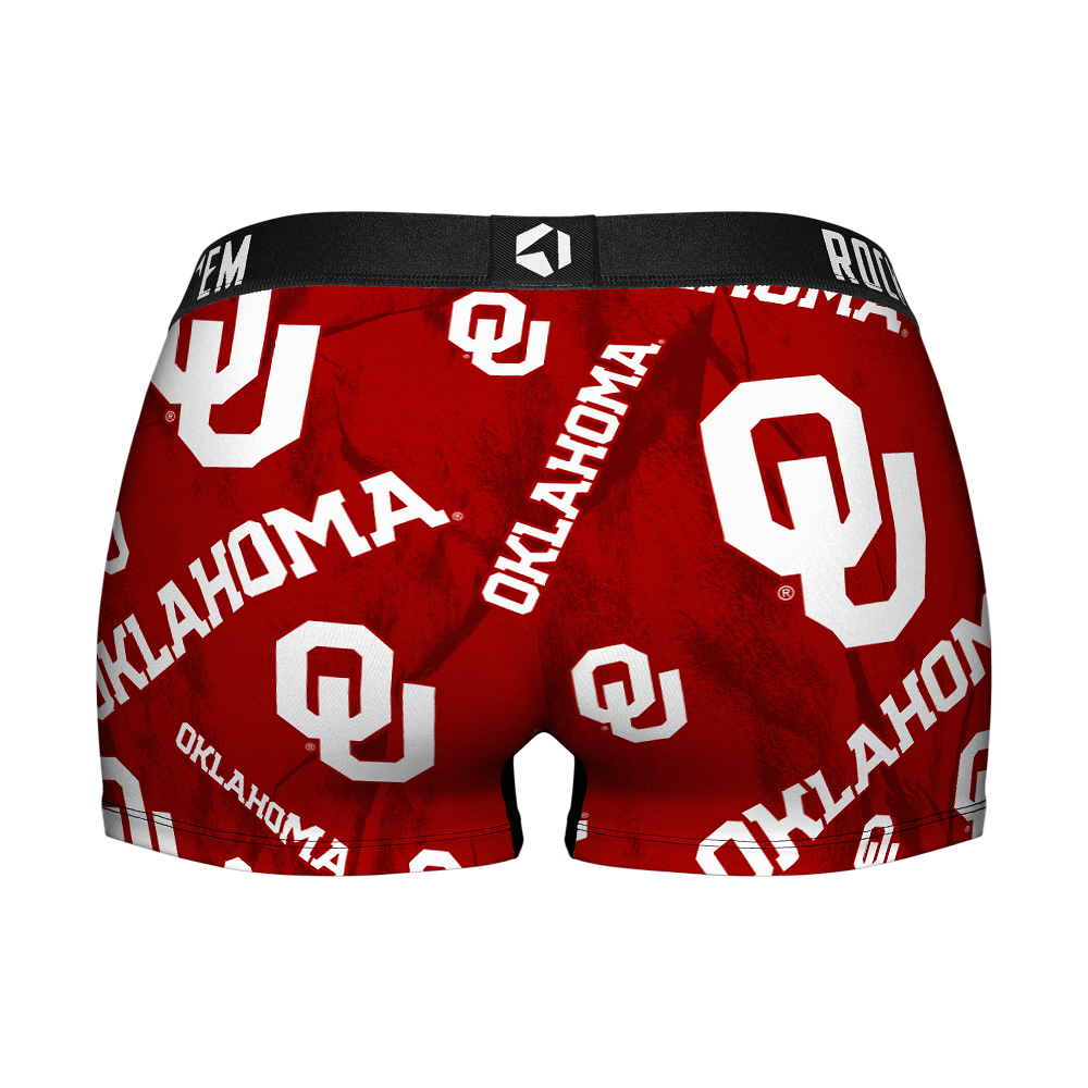 Women's Boy Shorts - Oklahoma Sooners - Logo All-Over