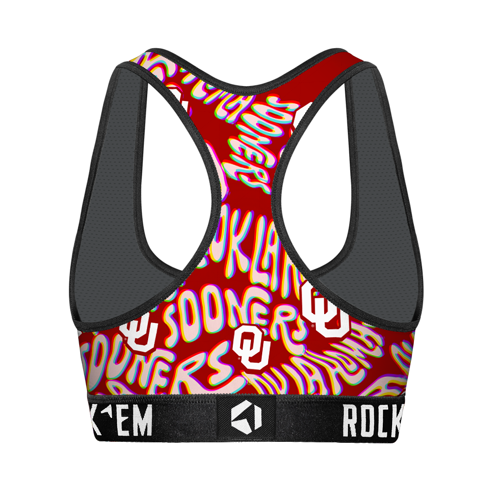Women's Sports Bra - Oklahoma Sooners - Twisted Wordmark