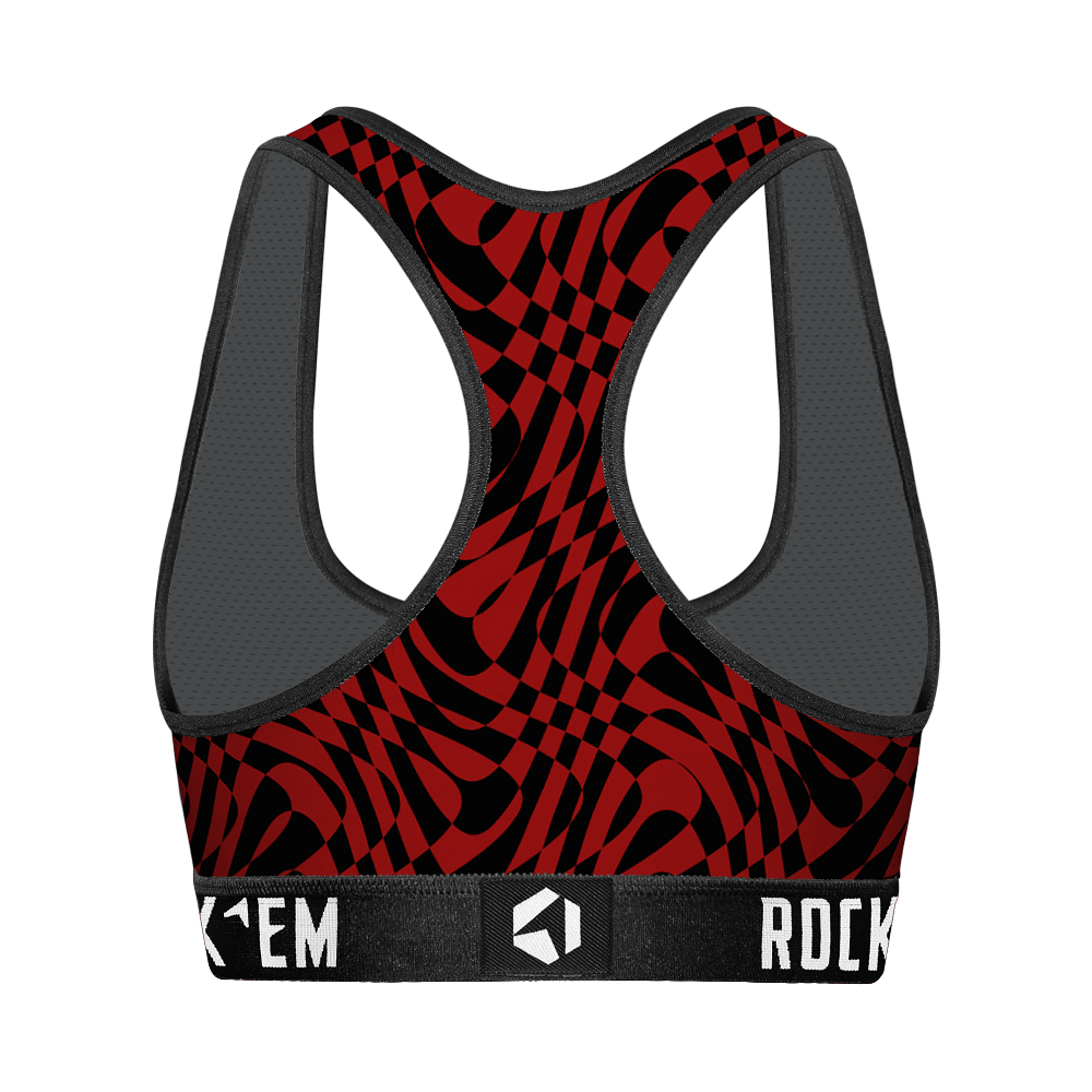 Women's Sports Bra - South Carolina Gamecocks - Wavy Checkers
