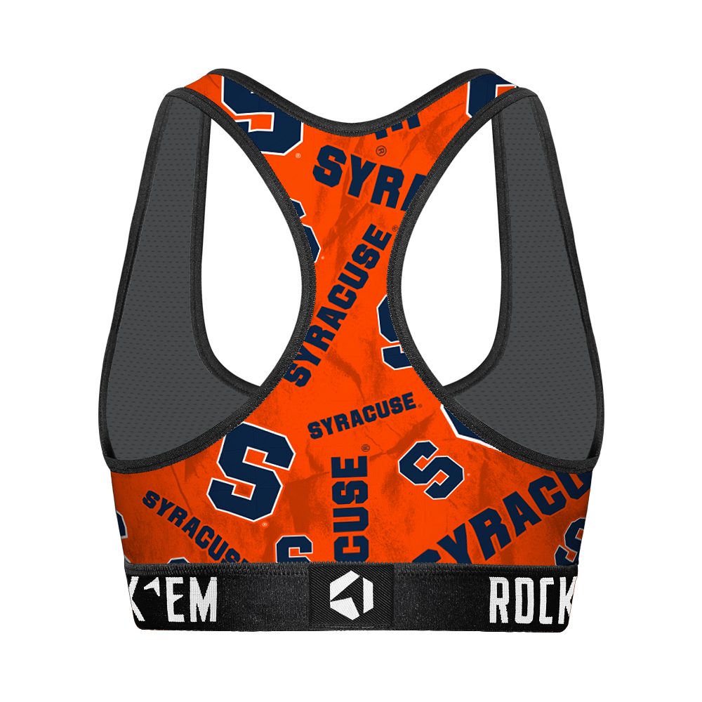 Women's Sports Bra - Syracuse Orange - Logo All-Over