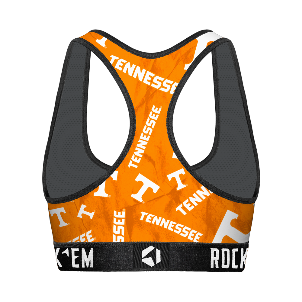 Women's Sports Bra - Tennessee Volunteers - Logo All-Over