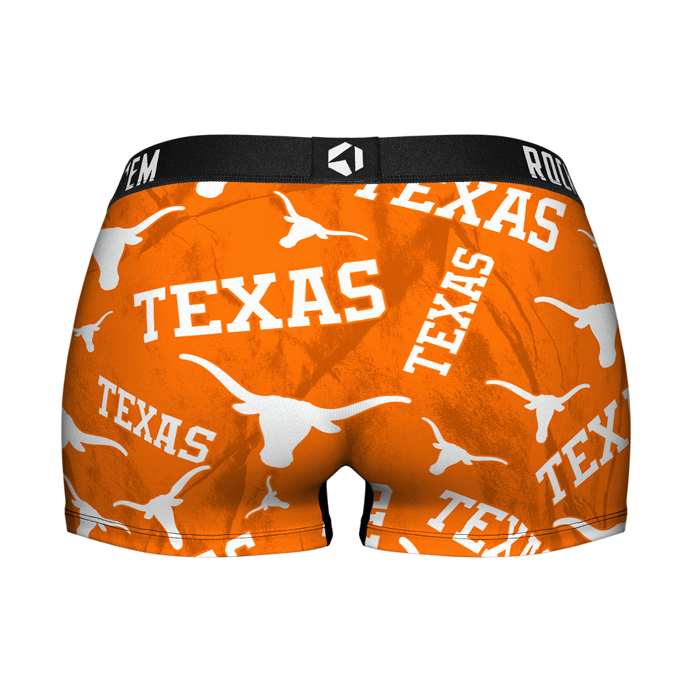 Women's Boy Shorts - Texas Longhorns - Logo All-Over