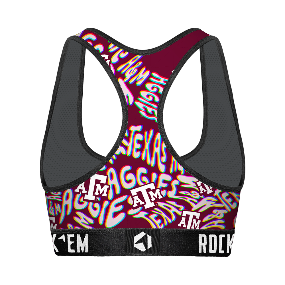 Women's Sports Bra - Texas A&M Aggies - Twisted Wordmark
