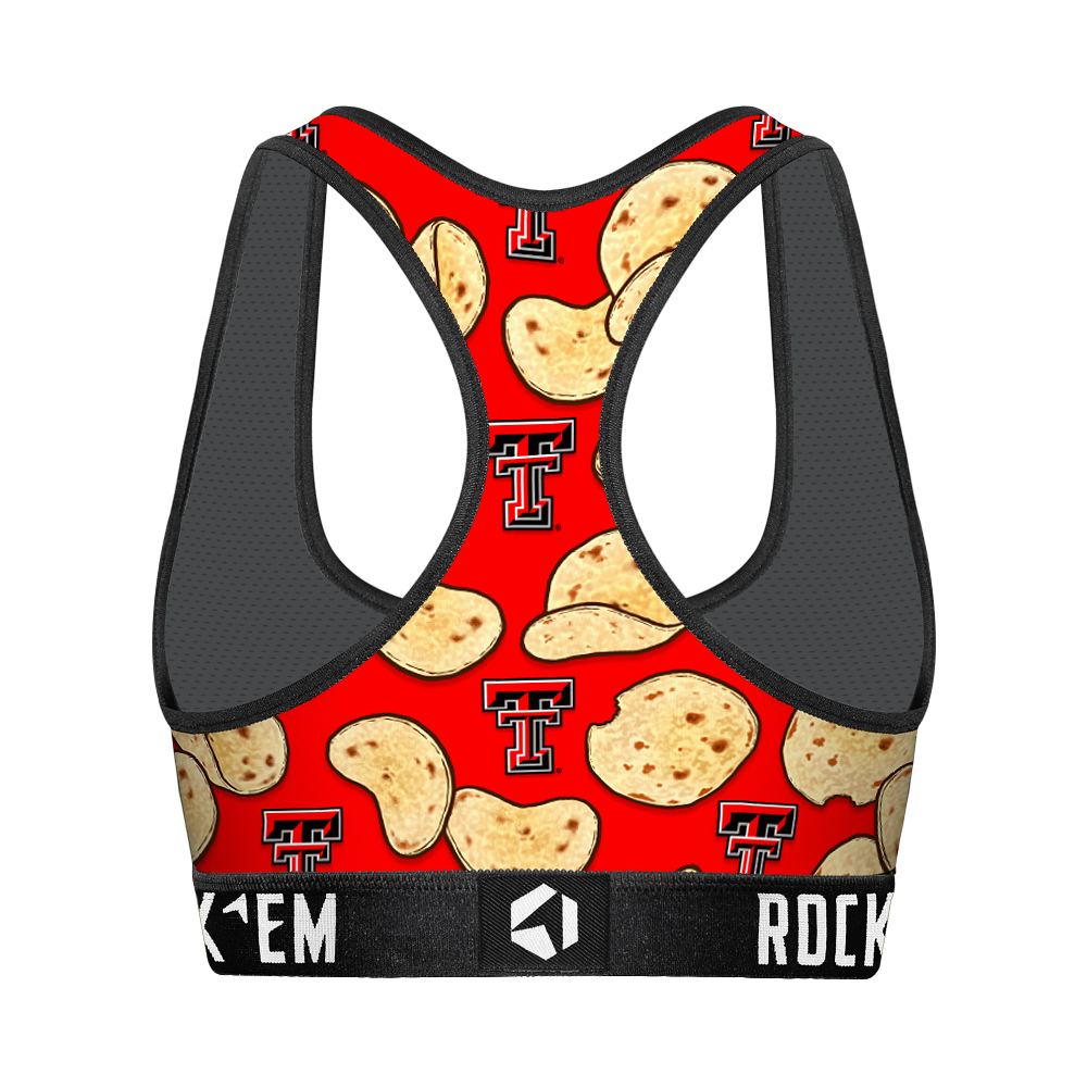 Women's Sports Bra - Texas Tech Red Raiders - Tortillas All-Over