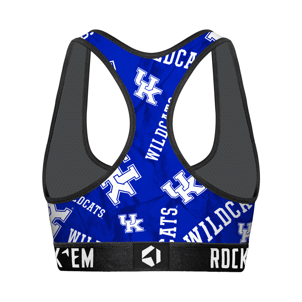 Women's Sports Bra - Kentucky Wildcats - Logo All-Over