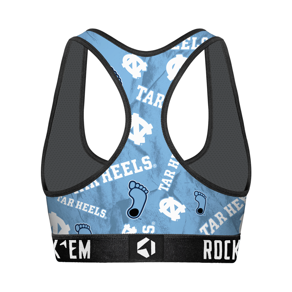 Women's Sports Bra - North Carolina Tar Heels - Logo All-Over