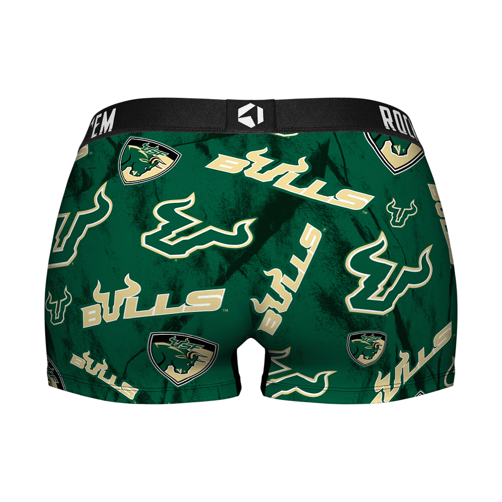 Women's Boy Shorts - USF Bulls - Logo All-Over