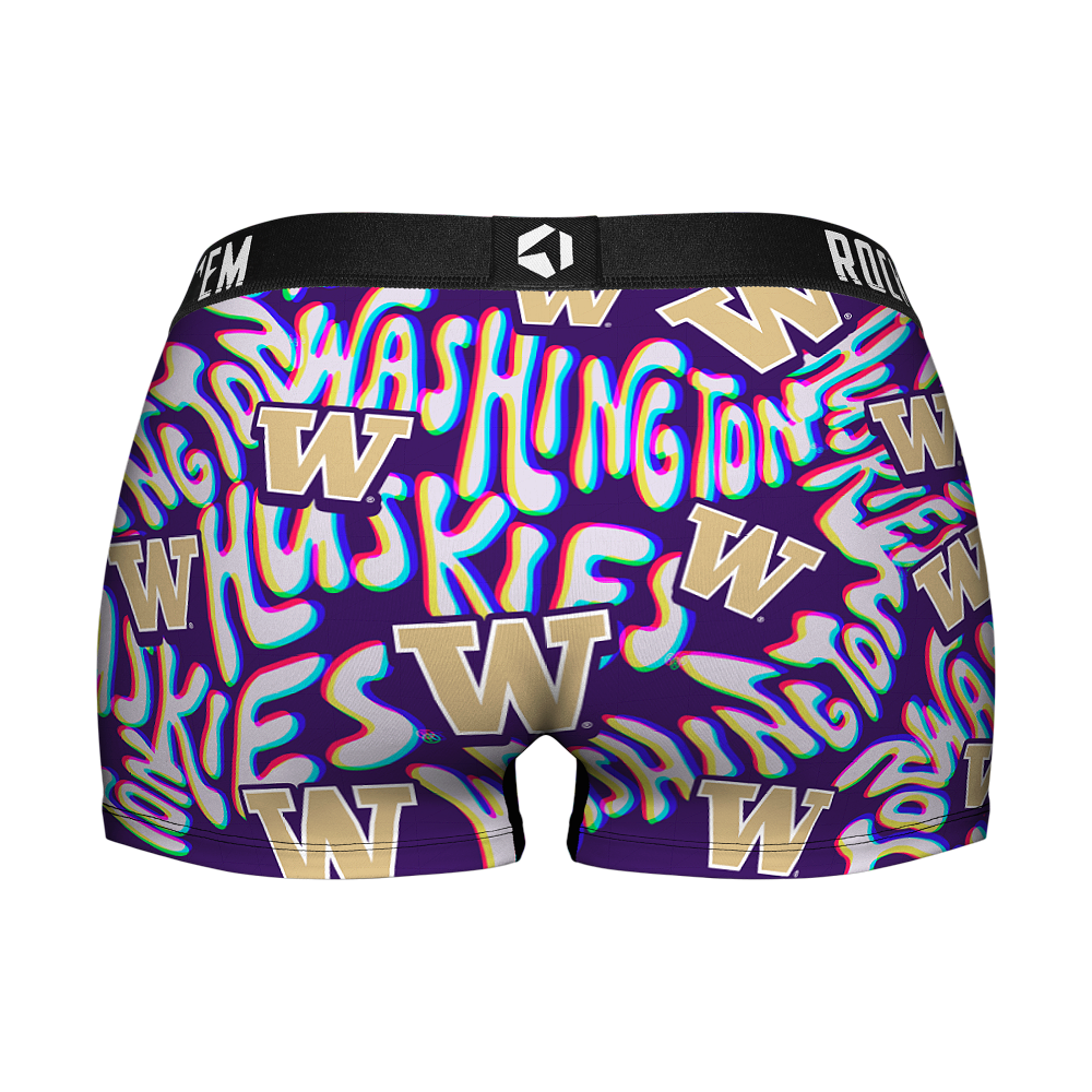 Women's Boy Shorts - Washington Huskies - Twisted Wordmark