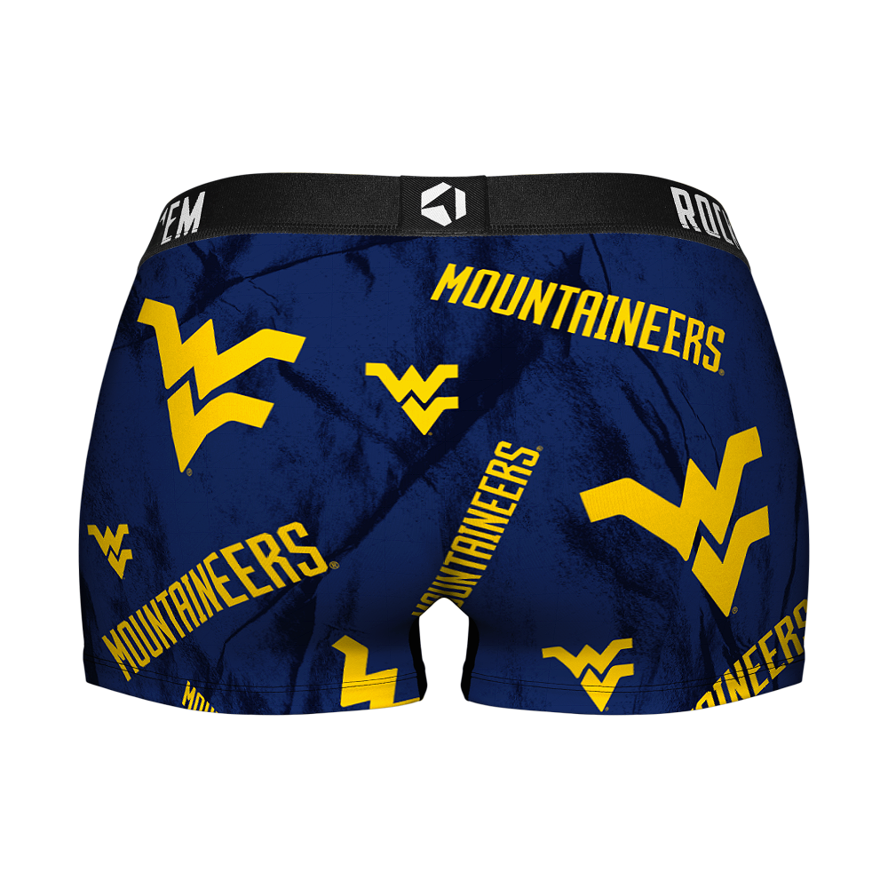 Women's Boy Shorts - West Virginia Mountaineers - Logo All-Over