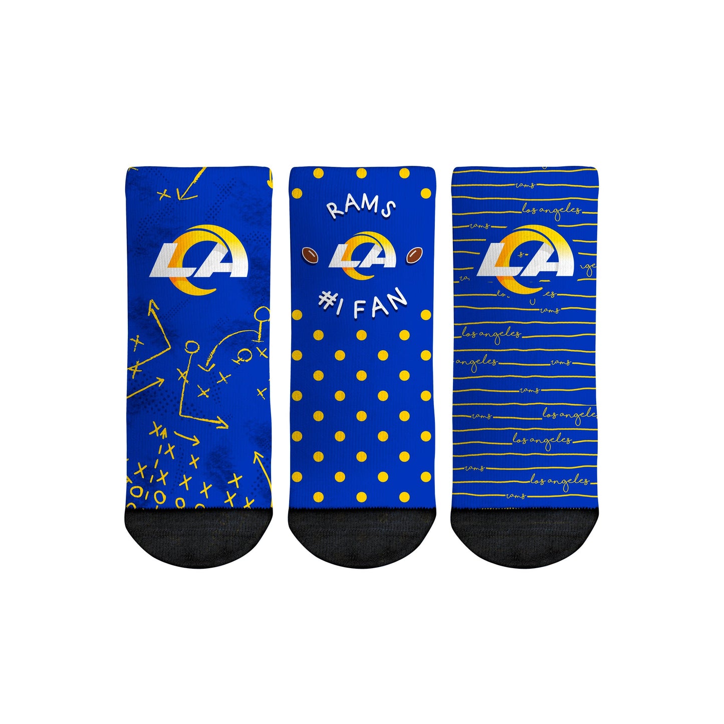 Los Angeles Rams - Number 1 Fan 3-Pack (Toddler)