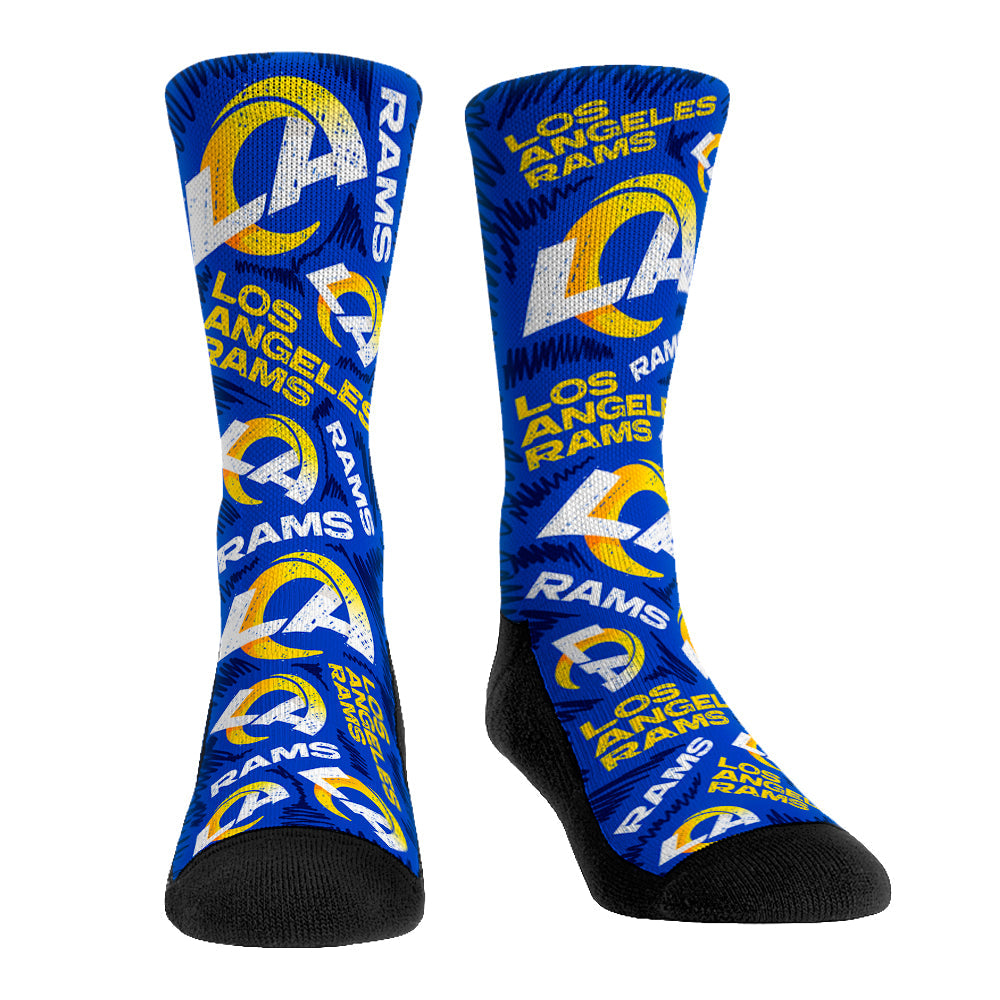 Los Angeles Rams - Logo Sketch (Royal)