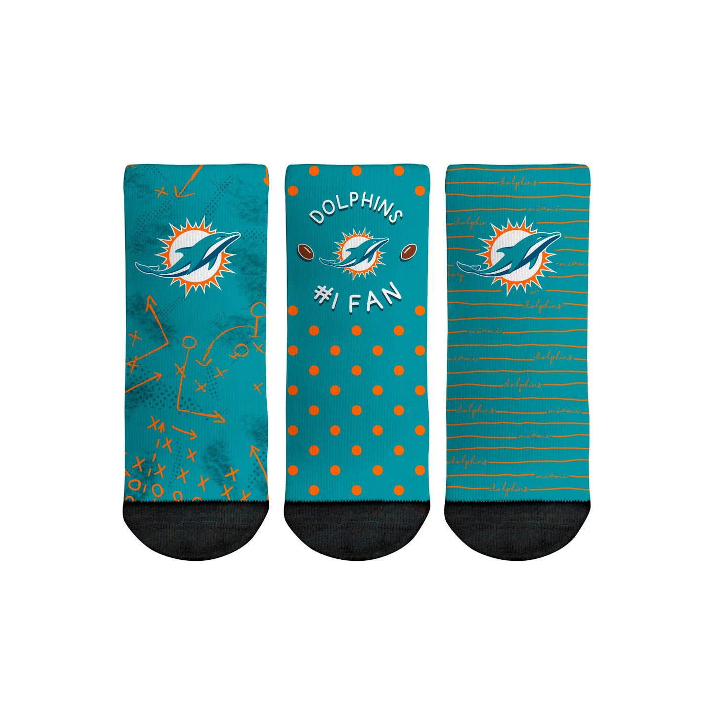 Miami Dolphins - Number 1 Fan 3-Pack (Toddler)