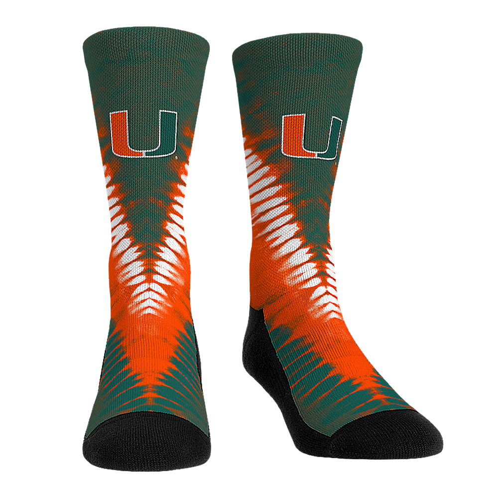 Miami Hurricanes - V Shape Tie Dye