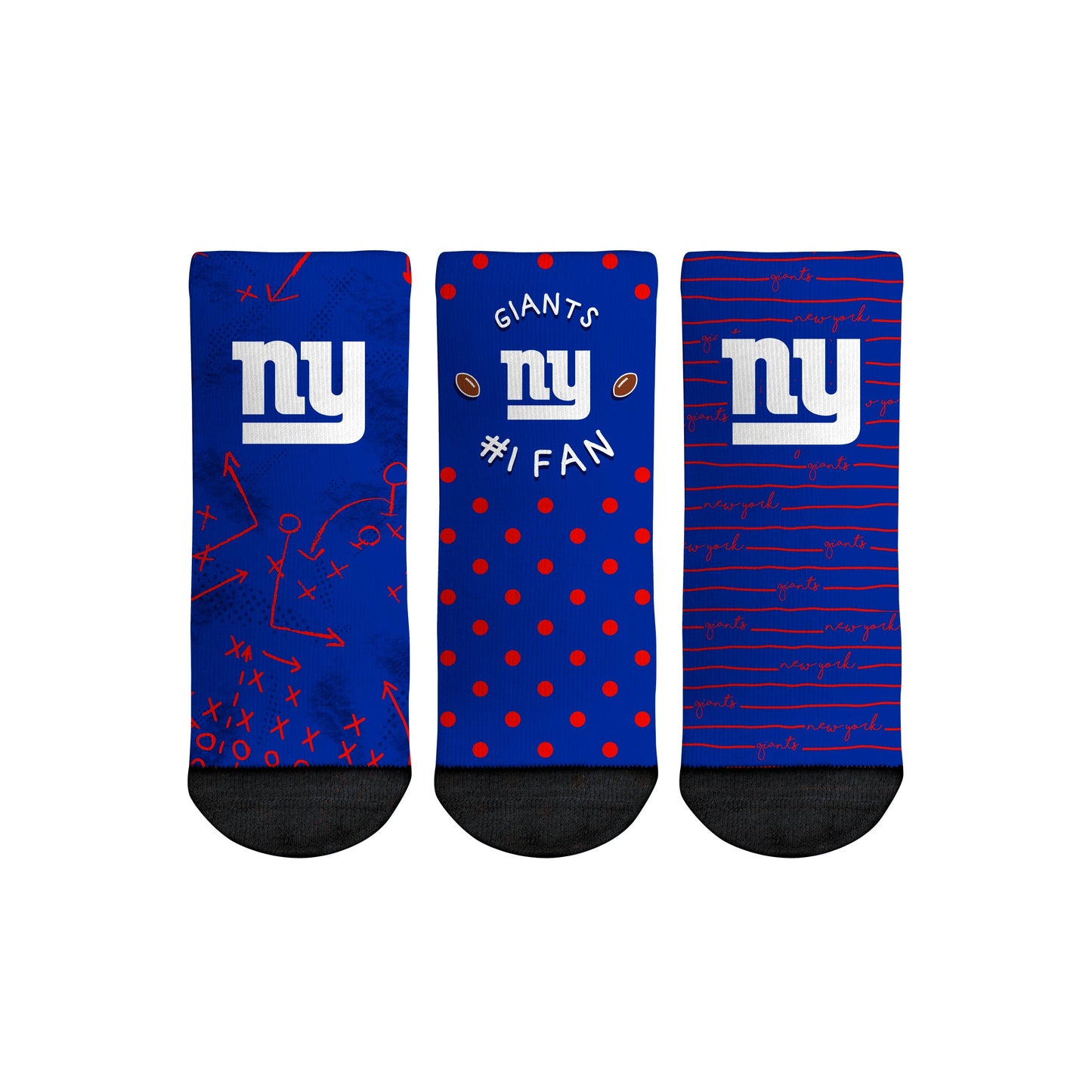 New York Giants - Number 1 Fan 3-Pack (Toddler)