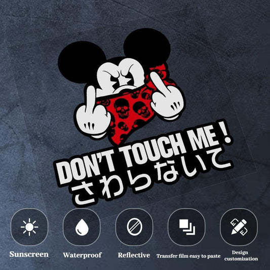 Angry Mickey "Don't Touch Me" Sticker!