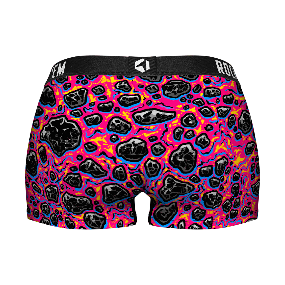 Women's Boy Shorts - Neon Lava