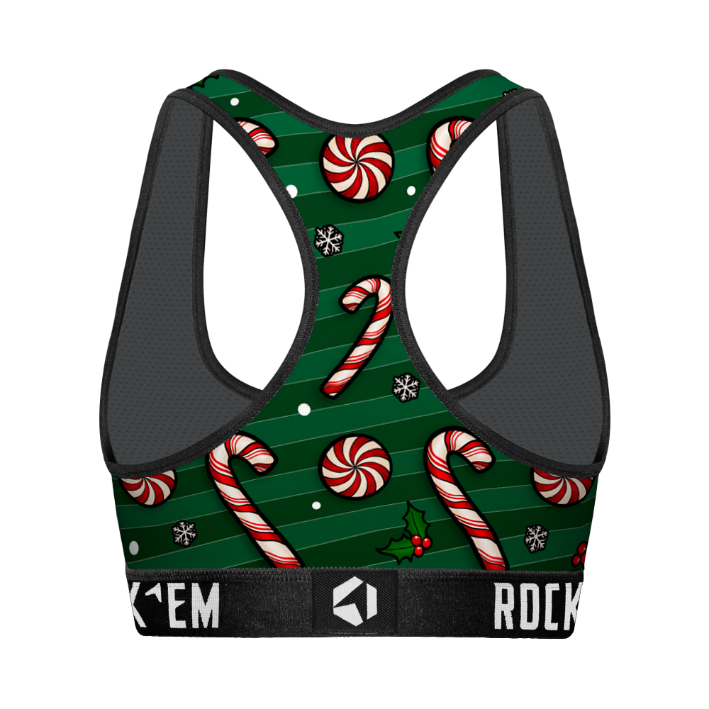 Women's Sports Bra - Peppermint Stripe