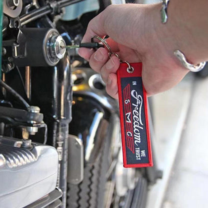 METALIZE™ Vintage Motorcycle Handmade Embroidered Keychain