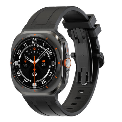Luxury AP Butterfly Buckle Silicone Band For Galaxy Watch 7 Ultra/8 Ultra