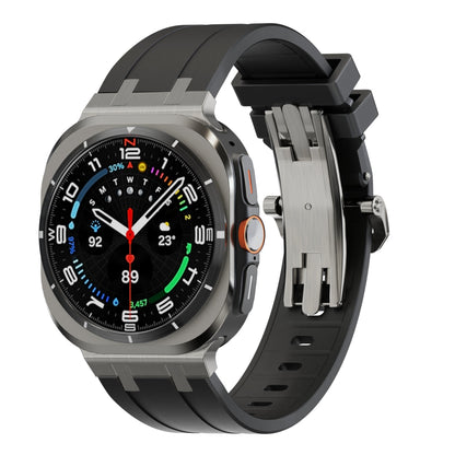 Luxury AP Butterfly Buckle Silicone Band For Galaxy Watch 7 Ultra/8 Ultra