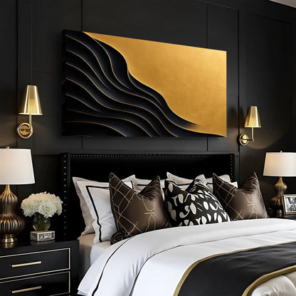 Black And Gold Minimalist Abstract XI