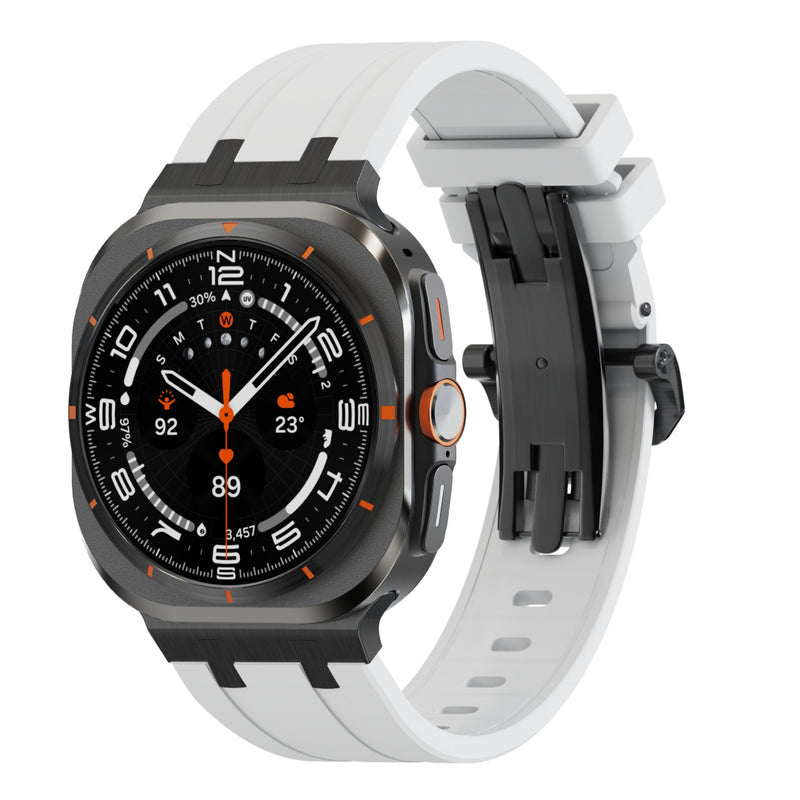 Luxury AP Butterfly Buckle Silicone Band For Galaxy Watch 7 Ultra/8 Ultra