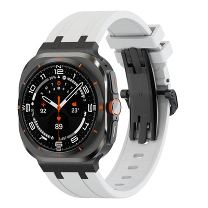 Luxury AP Butterfly Buckle Silicone Band For Galaxy Watch 7 Ultra/8 Ultra