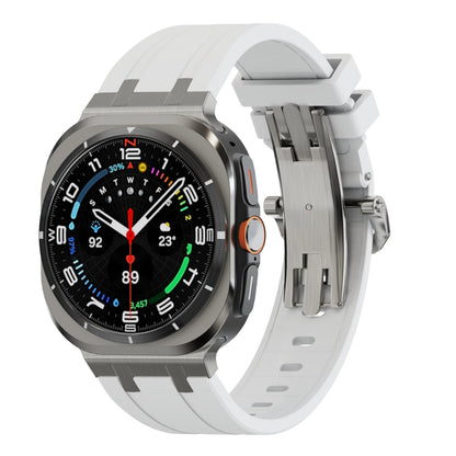 Luxury AP Butterfly Buckle Silicone Band For Galaxy Watch 7 Ultra/8 Ultra