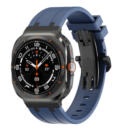 Luxury AP Butterfly Buckle Silicone Band For Galaxy Watch 7 Ultra/8 Ultra