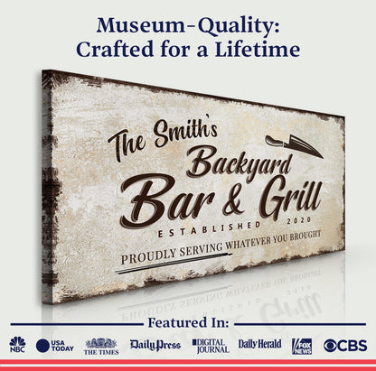 Backyard Bar & Grill Sign XVI