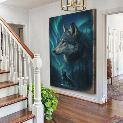 Wolf Double Exposure Wall Art IV
