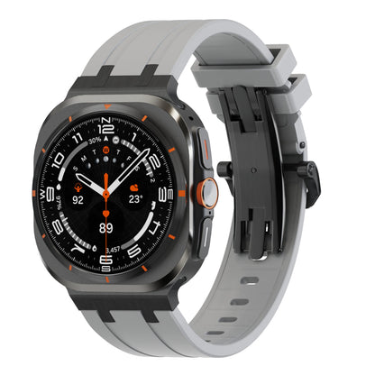 Luxury AP Butterfly Buckle Silicone Band For Galaxy Watch 7 Ultra/8 Ultra