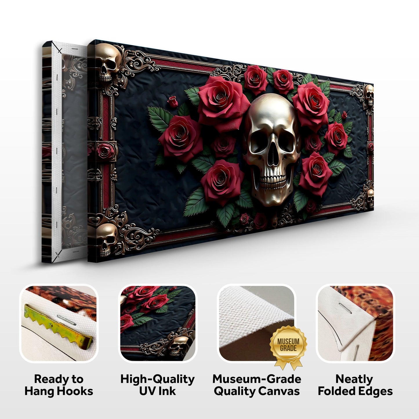 3D Vintage Skull Wall Art III