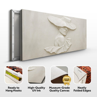 3D Minimalist Female Portrait Wall Art