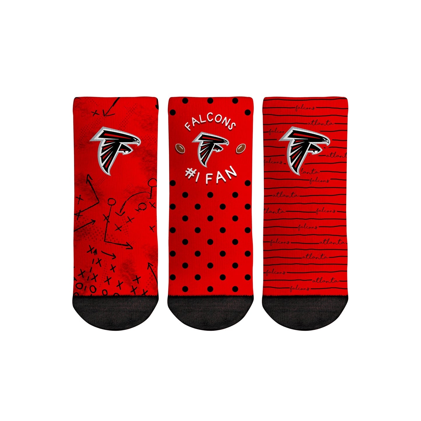Atlanta Falcons - Number 1 Fan 3-Pack (Toddler)