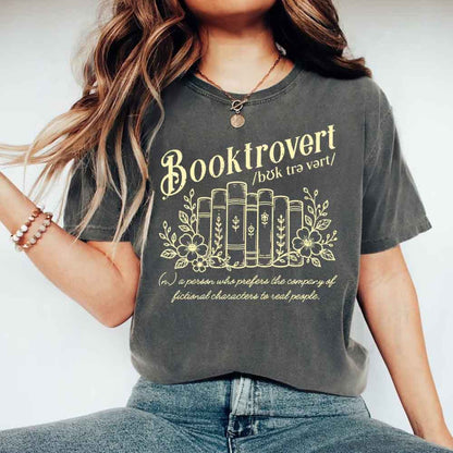 Booktrovert Comfort Colors Shirt - Book Lover Tee