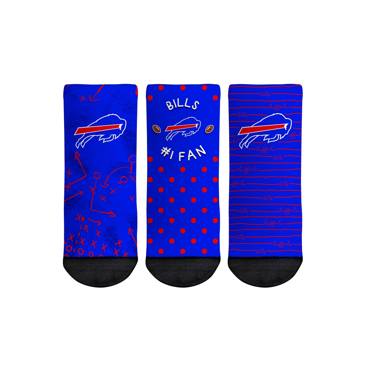 Buffalo Bills - Number 1 Fan 3-Pack (Toddler)