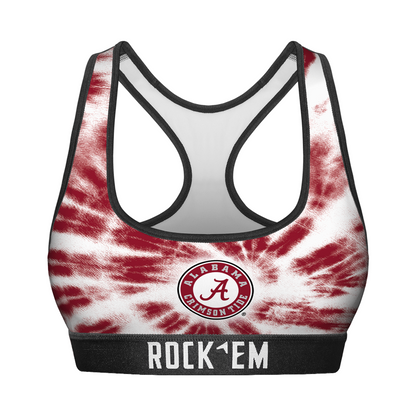 Women's Sports Bra - Alabama Crimson Tide - Team Tie Dye