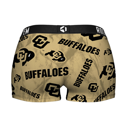 Women's Boy Shorts - Colorado Buffaloes - Logo All-Over