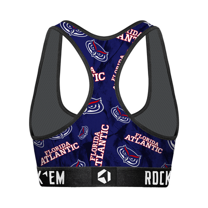 Women's Sports Bra - FAU Owls - Logo All-Over