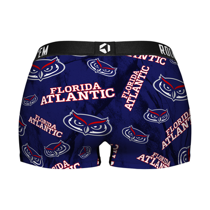 Women's Boy Shorts - FAU Owls - Logo All-Over