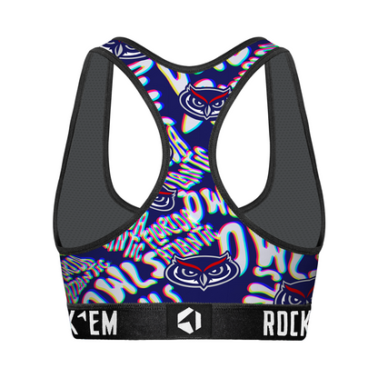 Women's Sports Bra - FAU Owls - Twisted Wordmark