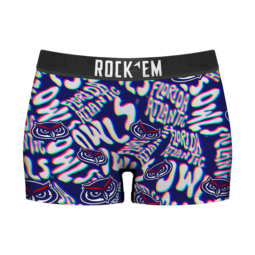 Women's Boy Shorts - FAU Owls - Twisted Wordmark